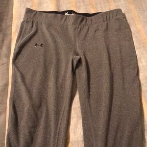 Under Armour Fitted Full Length Pants Gray Large